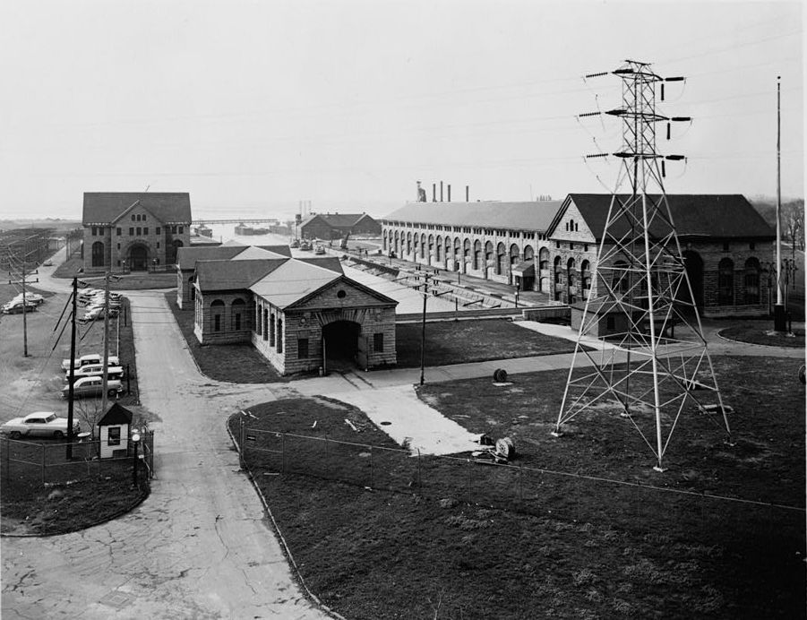 Edward Dean Adams Power Plant exterior, Historic American Buildings Survey photograph