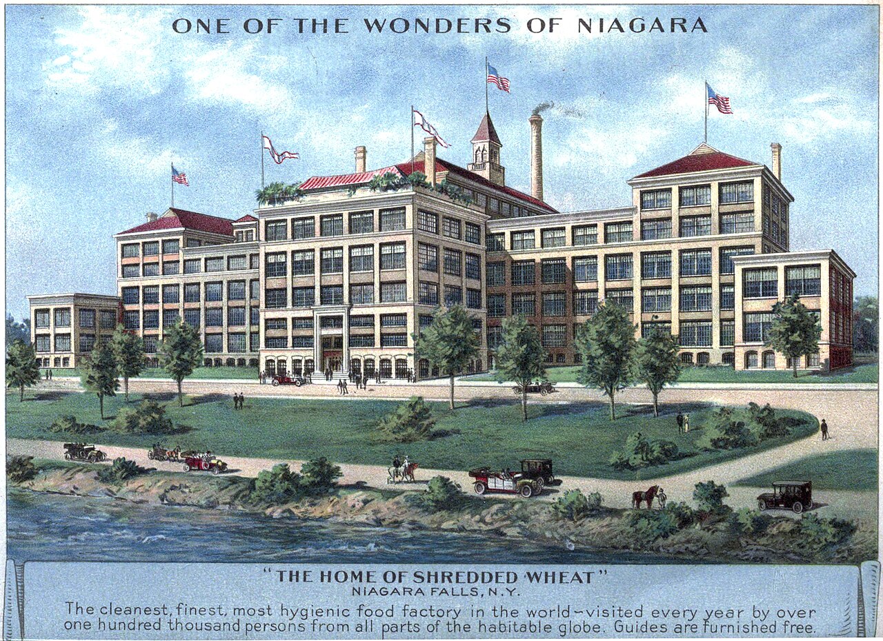 The Shredded Wheat factory, Niagara Falls, 1914 postcard