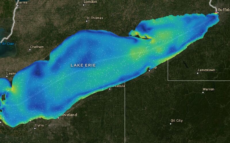 A view of the Lake Erie, in Motion map